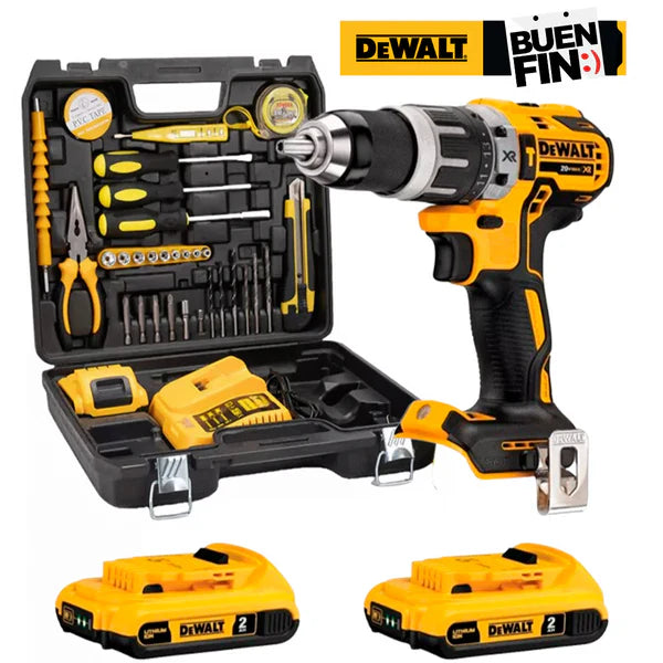 Taladro Inalámbrico DeWalt 48V + 2 Potentes Batérias + 26 Acessorios De Regalo